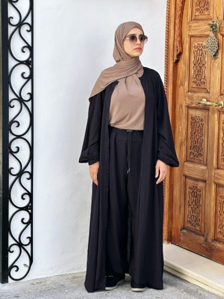 Yusr Abaya Cotton Travel Set (Abaya & Trousers)